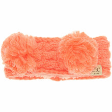 Load image into Gallery viewer, KIDS Solid Double Pom Head Wrap
