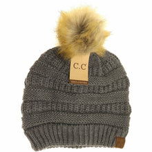 Load image into Gallery viewer, Fur Pom CC Beanie
