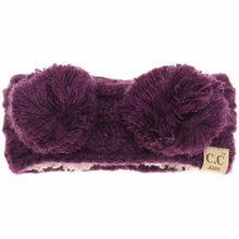 Load image into Gallery viewer, KIDS Solid Double Pom Head Wrap
