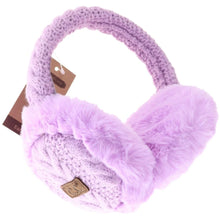 Load image into Gallery viewer, Cable Knit Faux Fur Earmuff
