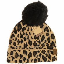 Load image into Gallery viewer, Matching Cuff Leopard Print CC Beanie
