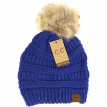 Load image into Gallery viewer, Fur Pom CC Beanie
