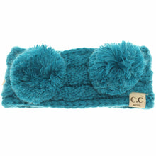 Load image into Gallery viewer, KIDS Solid Double Pom Head Wrap
